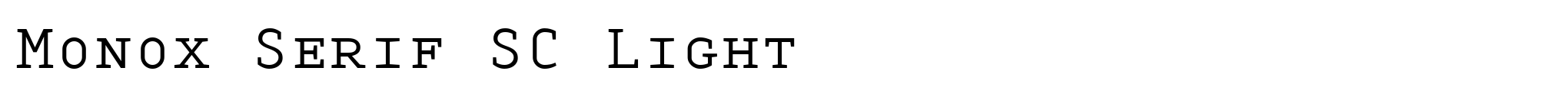 Monox Serif SC Light image